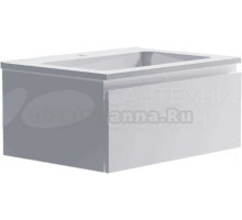 Тумба с раковиной Астра-Форм Альфа 70 подвесная, 1 ящик, белая