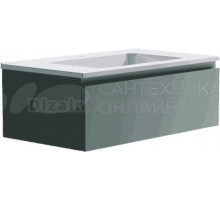 Тумба с раковиной Астра-Форм Альфа 90 подвесная, 1 ящик, зеленая