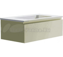 Тумба с раковиной Астра-Форм Альфа 90 подвесная, 1 ящик, бежевая