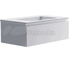 Тумба с раковиной Астра-Форм Альфа 90 подвесная, 1 ящик, белая