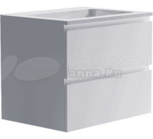 Тумба с раковиной Астра-Форм Альфа 70 подвесная, 2 ящика, белая