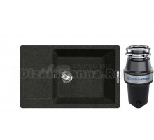 Комплект Мойка Lava L8.BAS, basalt + Измельчитель KUCHENSTERN Muhle