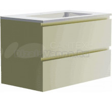 Тумба с раковиной Астра-Форм Альфа 90 подвесная, 2 ящика, бежевая