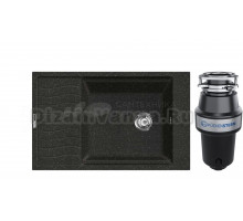 Комплект Мойка Lava L9.BAS, basalt + Измельчитель KUCHENSTERN Muhle