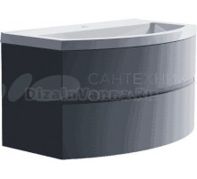 Тумба с раковиной Астра-Форм Венеция 2.0 80 подвесная, 2 ящика, серо-голубая