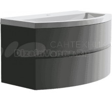 Тумба с раковиной Астра-Форм Венеция 2.0 80 подвесная, 2 ящика, серая