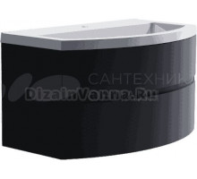 Тумба с раковиной Астра-Форм Венеция 2.0 80 подвесная, 2 ящика, черная