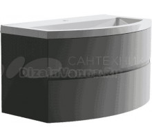 Тумба с раковиной Астра-Форм Венеция 2.0 100 подвесная, 2 ящика, серая