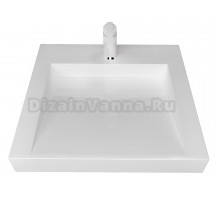 Раковина над стиральной машиной Stella Polar Берта SP-00001682 60 глянцевая белая, прямоугольная, с комплектом кронштейнов