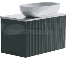 Тумба с раковиной Астра-Форм М-40 Slim 70 подвесная, 1 ящик, зеленая