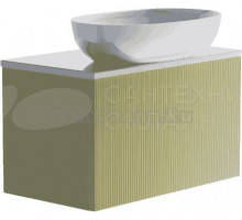 Тумба с раковиной Астра-Форм М-40 Slim 70 подвесная, 1 ящик, бежевая