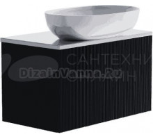 Тумба с раковиной Астра-Форм М-40 Slim 70 подвесная, 1 ящик, черная