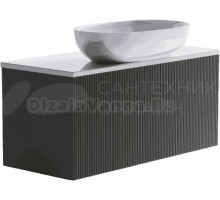 Тумба с раковиной Астра-Форм М-40 Slim 90 подвесная, 1 ящик, серая