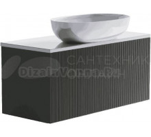 Тумба с раковиной Астра-Форм М-40 Slim 100 подвесная, 1 ящик, серая