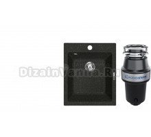 Комплект Мойка Lava Q3.BAS, basalt + Измельчитель KUCHENSTERN Muhle