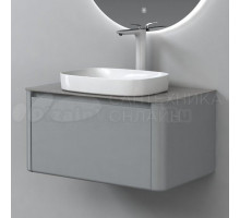 Тумба с раковиной Black&White Universe U915.800 7838 glossy light grey, 8885 armani ash glossy