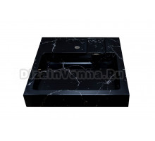 Раковина над стиральной машиной Stella Polar Солярис SP-00001729 61x50 черный мрамор, прямоугольная, с комплектом кронштейнов