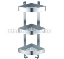 Полка AZARIO AZ-833-3 трехэтажная, хром