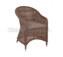 Садовое кресло 4SiS Равенна коричневое, подушка серо-коричневая