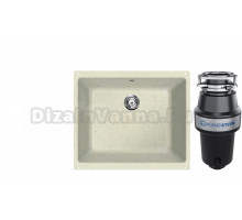 Комплект Мойка Lava U1, vanilla + Измельчитель KUCHENSTERN Muhle