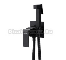 Гигиенический душ Abber Daheim AF8226B со смесителем, С ВНУТРЕННЕЙ ЧАСТЬЮ, матовый черный