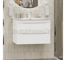 Тумба под раковину без столешницы Misty Мираж 70 подвесная, белый глянец
