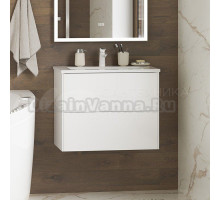 Тумба с раковиной Brevita Toy 60 подвесная, белая