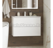 Тумба с раковиной Brevita Toy 70 подвесная, белая