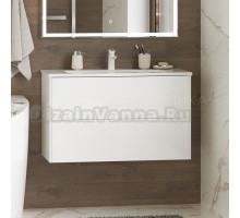 Тумба с раковиной Brevita Toy 80 подвесная, белая