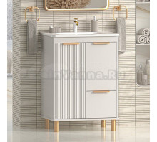 Тумба с раковиной Brevita Risacca 60 напольная, 2 дверцы, 1 ящик, crema