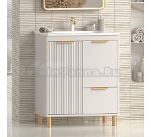 Тумба с раковиной Brevita Risacca 70 напольная, 2 дверцы, 1 ящик, crema