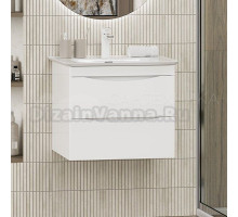 Тумба с раковиной Misty Мираж 60 подвесная, белый глянец