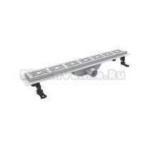 Душевой трап (лоток) RGW Drain Leo 40 80 см, решетка хром, с сифоном