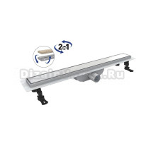 Душевой трап (лоток) RGW Drain Leo 41 60 см, решетка хром, с сифоном, под плитку