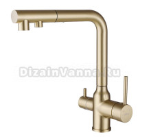 Смеситель для кухни Abber Emotion AF8814G матовое золото