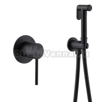 Гигиенический душ Abber Emotion AF8825B со смесителем, С ВНУТРЕННЕЙ ЧАСТЬЮ, матовый черный