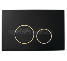 Кнопка смыва для унитаза Boheme 663 пластик, цвет black, gold