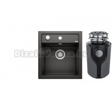 Комплект Мойка Blanco Dalago 45 525869, черная + Измельчитель KUCHENSTERN Muhle