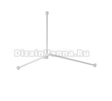 Угловой карниз для ванны Wasserkraft Kammel SC-839090 90x90 см, Г-образный, глянцевый белый