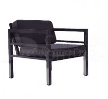 Садовое кресло 4SiS Эстелья каркас темно-серый (RAL7024) муар, ткань темно-серая 027