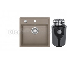 Комплект Мойка Blanco Dalago 5, серый беж + Измельчитель KUCHENSTERN Muhle