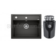 Комплект Мойка Blanco Dalago 6, черная + Измельчитель KUCHENSTERN Muhle