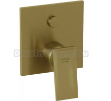 Встраиваемый смеситель для душа и ванны Kludi Decus 54759N075 брашированное золото, с внутренней частью 88022