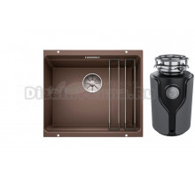 Комплект Мойка Blanco Etagon 500-U, кофе + Измельчитель KUCHENSTERN Muhle