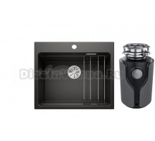 Комплект Мойка Blanco Etagon 6, черная + Измельчитель KUCHENSTERN Muhle