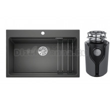 Комплект Мойка Blanco Etagon 8, антрацит + Измельчитель KUCHENSTERN Muhle