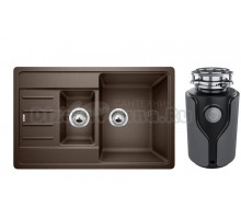 Комплект Мойка Blanco Legra 45 S Compact, кофе + Измельчитель KUCHENSTERN Muhle