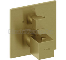 Термостатический смеситель встраиваемый Kludi Decus 54810N075 брашированное золото, с внутренней частью 88022