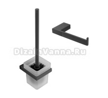 Набор Держатель Cezares Slider PH1-GM оружейная сталь + Ершик TBS-V-GM оружейная сталь