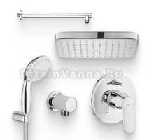 Душевой комплект Смеситель Grohe Eurosmart Cosmopolitan 32879000 С ВНУТРЕННЕЙ ЧАСТЬЮ + Гарнитур New Tempesta 27799001 + Подключение Rainshower 27057000 + Душ Tempesta 250 Cube 26681000 + Кронштейн Aquanet Passion AF301-91